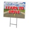 Signmission Learn To Dive Yard Sign & Stake outdoor plastic coroplast window, C-1216-DS-Learn To Dive C-1216-DS-Learn To Dive - alternate 1